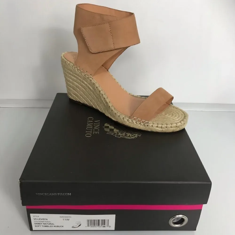 Vince Camuto Levista Leather Ankle Strap Espadrill